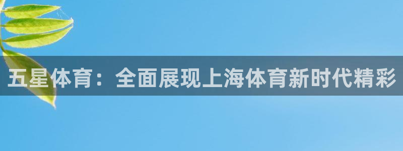 五星体育：全面展现上海体育新时代精彩