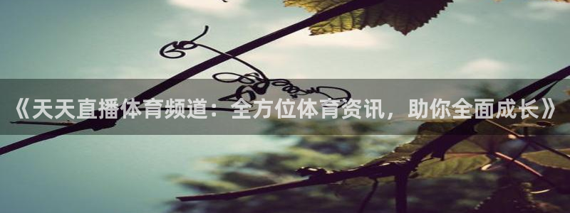 《天天直播体育频道：全方位体育资讯，助你全面成长》